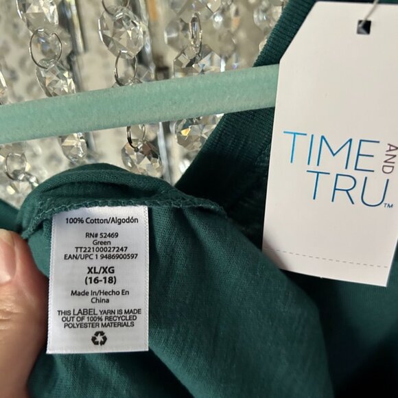 BNWT Teal Shift Midi Dress Sz XL from Time & Tru - Picture 4 of 4